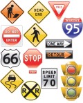 Traffic-signs-theme-vector-material2